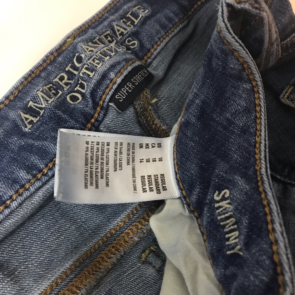American Eagle Super Stretch Skinny Jeans Size 10 - Picture 6 of 7
